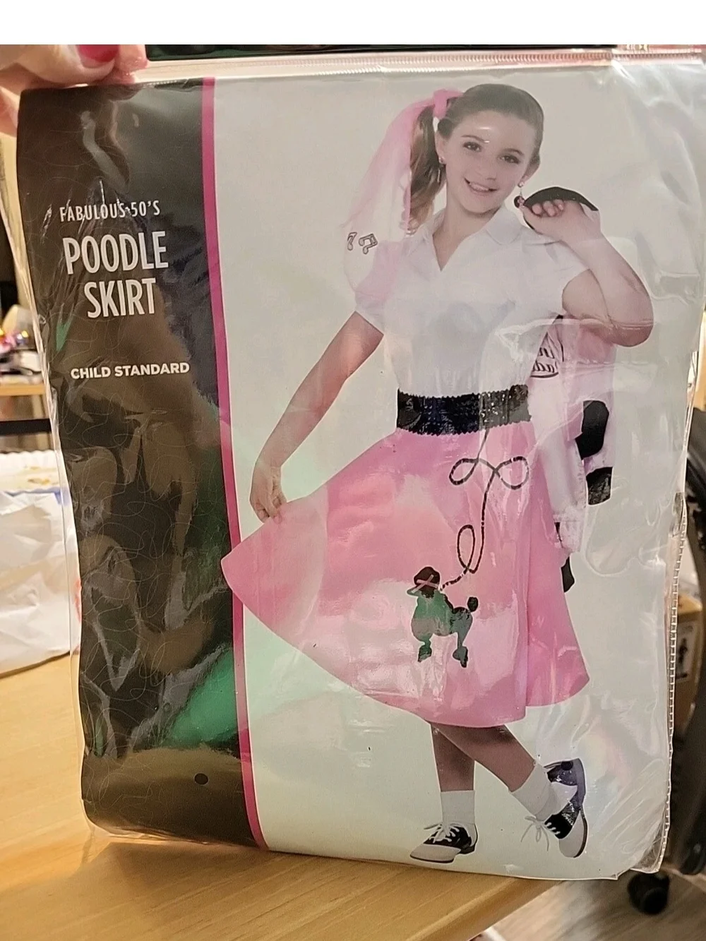 Fabulous '50s Costume Poodle Skirt Child Standard Size Fits Up To Size 10 #3005
